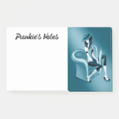 Lady Saxophoniste - Notes post-it inspirées du jaz (Devant)