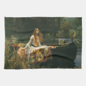 Lady Shalott On Boat door John William Waterhouse Theedoek (Horizontaal)