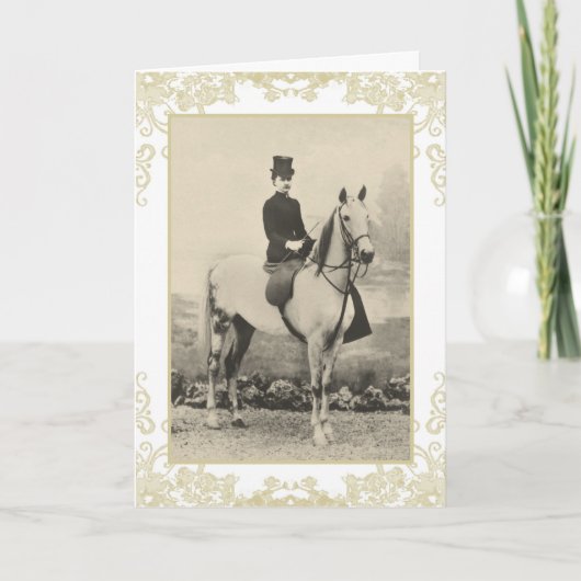 Lady sidesaddle rider carte d'anniversaire (Devant)