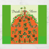 LADY SINAASAPPEL EN SHAMROCKS Green Irish Bier Etiket (Enkel label)