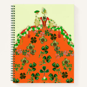 LADY SINAASAPPEL, SHAMROCKS ART DECO St Patricks D Notitieboek