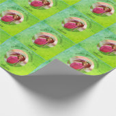 Lady Slipper Orchid persoonlijke feestdag Cadeaupapier (Hoek)