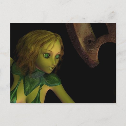 Lady sous la carte postale (Devant)