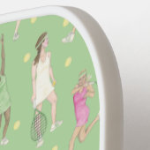 Lady Spelers op maat van Pickleball Paddle (Links Detail)