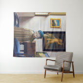 Lady Standing bij een Virginal, Johannes Vermeer Wandkleed (In Situ (horizontaal))