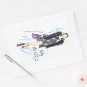 Lady Stardust Rechthoekige Sticker (Envelop)