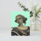 Lady Statue Briefkaart (Staand voorkant)