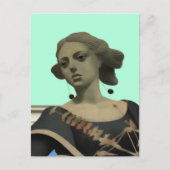 Lady Statue Briefkaart (Voorkant)
