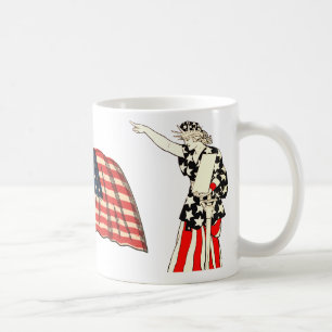Lady staue Liberty Americana Patriotic ARt Koffiemok