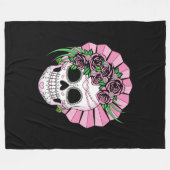 Lady Sugar Skull Fleece Deken (Voorkant (Horizontaal))