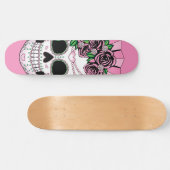 Lady Sugar Skull Skateboard (Horizontaal)