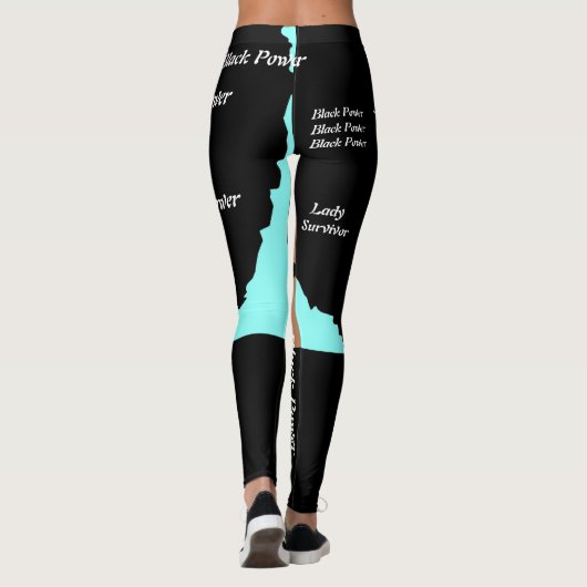 Lady Survivor Black Power Legging voor vrouwen (Achterkant)