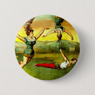 Lady Trapeze Acrobat Circus Act Poster Art Ronde Button 5,7 Cm