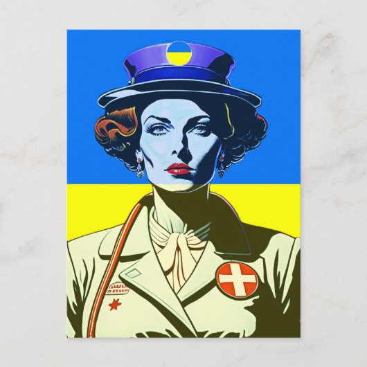 Lady Ukraine Briefkaart (Voorkant)