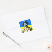 Lady Ukraine Vierkante Sticker (Envelop)