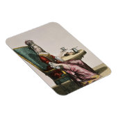 Lady Using Coffee, mode bord, c.1695 (engravi) Magneet (Rechterzijde)