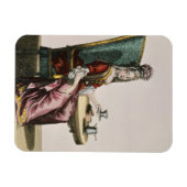 Lady Using Coffee, mode bord, c.1695 (engravi) Magneet (Horizontaal)