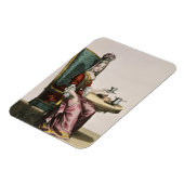 Lady Using Coffee, mode bord, c.1695 (engravi) Magneet (Linkerzijde)