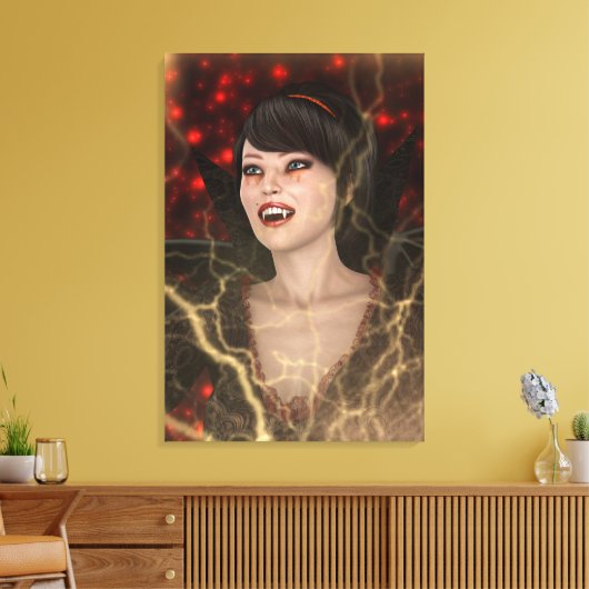 Lady Vamp Canvas Afdruk (Insitu (Woonkamer))