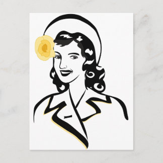 Lady van 1940 briefkaart