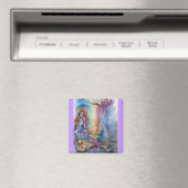 LADY VAN DE Waterverf LAKE Pink Blue Fantasy Magneet (Insitu (Vaatwasser))