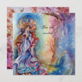 LADY VAN LAKE 1, levendig, lichtblauw roze Kaart (Voorkant / Achterkant)