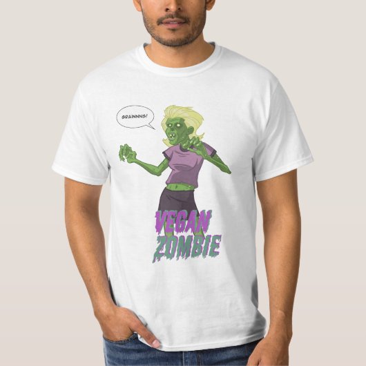 Lady Vegan Zombie T-shirt (Voorkant)