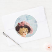 Lady victorienne dans Sticker Casquette plumé (Enveloppe)