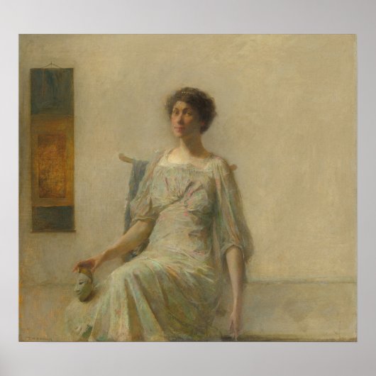 Lady with a Mask - Thomas Dewing Fine Art Poster (Devant)