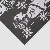 Lady With Cello by Aubrey Beardsley Tissue Paper Tissuepapier (Detail)