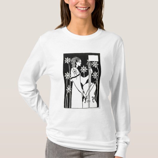 Lady with Cello, van Le Morte d'Arthur (litho) T-shirt (Voorkant)