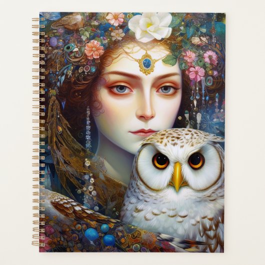 Lady With Owl Surreal Imaginaire Art (Devant)