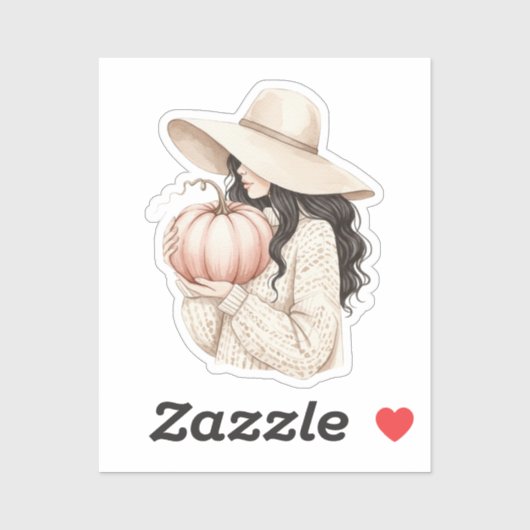 Lady with the pumpkin sticker (Vel)