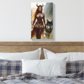 Lady Wolf Canvas Afdruk (Insitu (Slaapkamer))