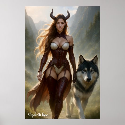 Lady Wolf Demoness Poster (Voorkant)