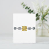 Lady Yellow Diamond Ketting Briefkaart (Staand voorkant)