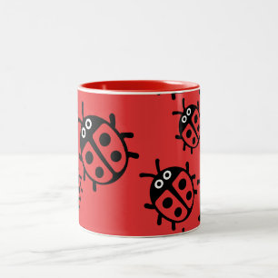 Ladybird en lieveheersbeestje tweekleurige koffiemok