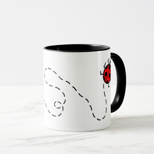 Ladybird Heart Pattern Combo Mok, 325 ml Mok (Voorkant rechts)