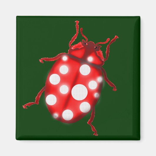 Ladybird Lady Bug Gardening Gifts Magneet (Voorkant)
