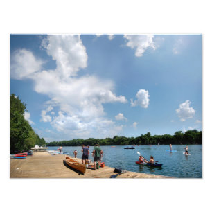 Ladybird Lake Rowing Dock - Austin Texas Foto Afdruk