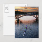 Ladybird Lake Rowing Scull Sunset - Austin Texas Briefkaart (Voorkant / Achterkant)