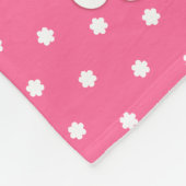 Ladybird lieveheersbeestje bloemen grafisch roze n fleece deken (Hoek)
