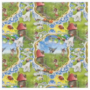 LADYBIRDS EN BUTTERFLIES STOF