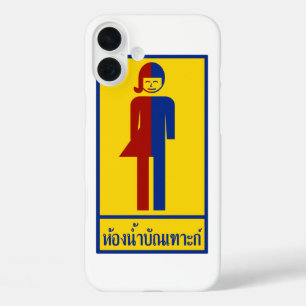 Ladyboy/Tomboy Toilet ⚠ Thai Sign ⚠ iPhone 16 Plus Hoesje
