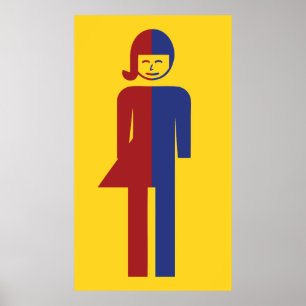 Ladyboy/Tomboy Toilet ⚠ Thai Sign ⚠ Poster