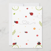 Ladybug 1ère invitation d'anniversaire Fille fille (Dos)