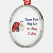 Ladybug-2 Medical Coder Metalen Ornament (Links)