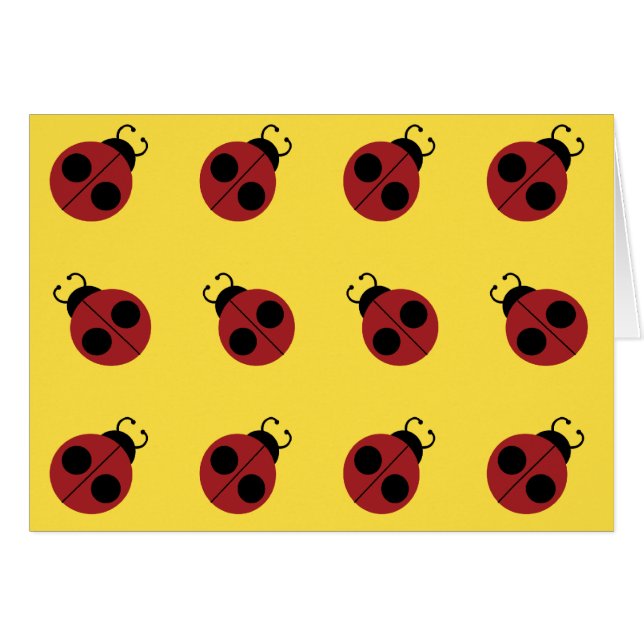 Ladybug 60s retro cool red yellow (Voorkant Horizontaal)