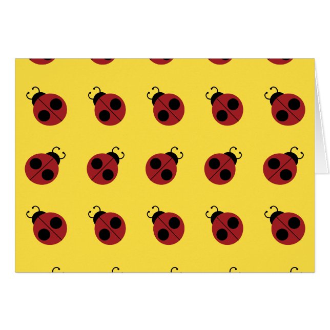 Ladybug 60s retro cool red yellow (Voorkant Horizontaal)
