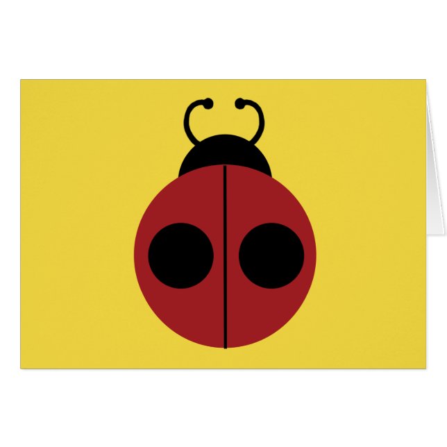 Ladybug 60s retro cool red yellow (Voorkant Horizontaal)